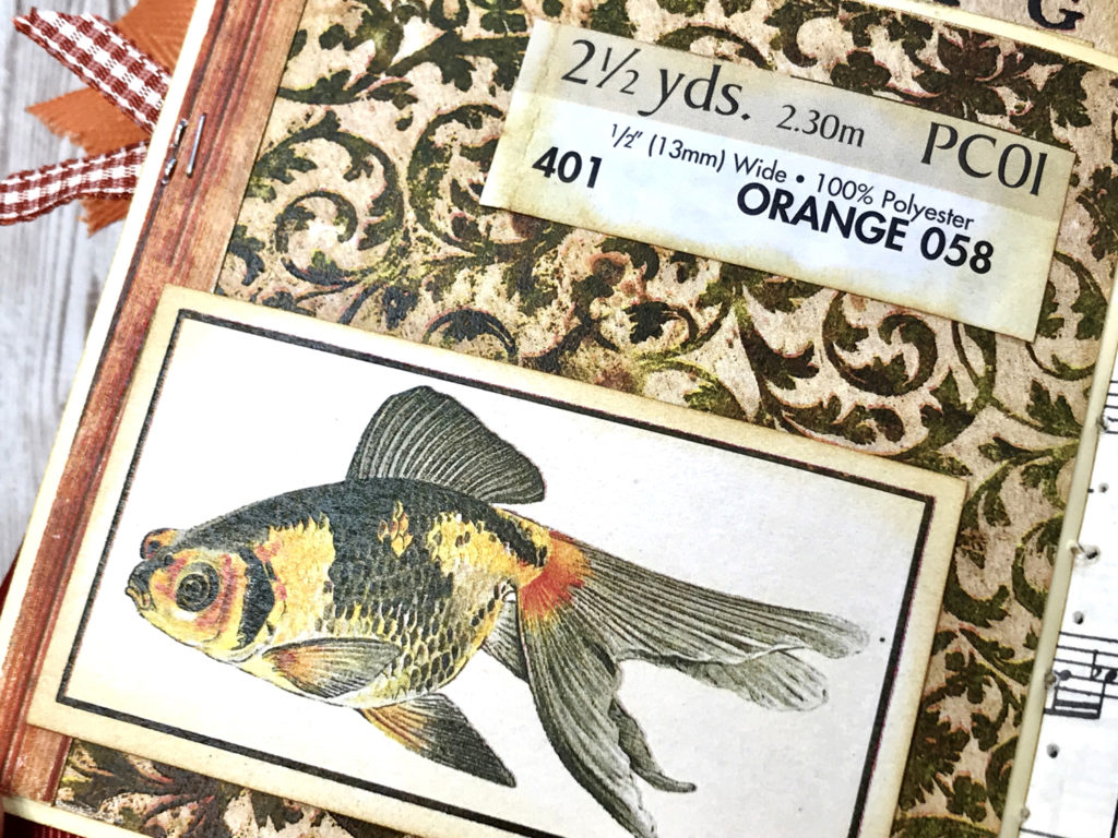 goldfish journal page package label