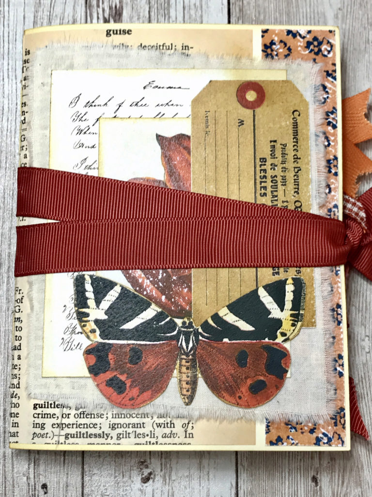 orange themed junk journal ephemera