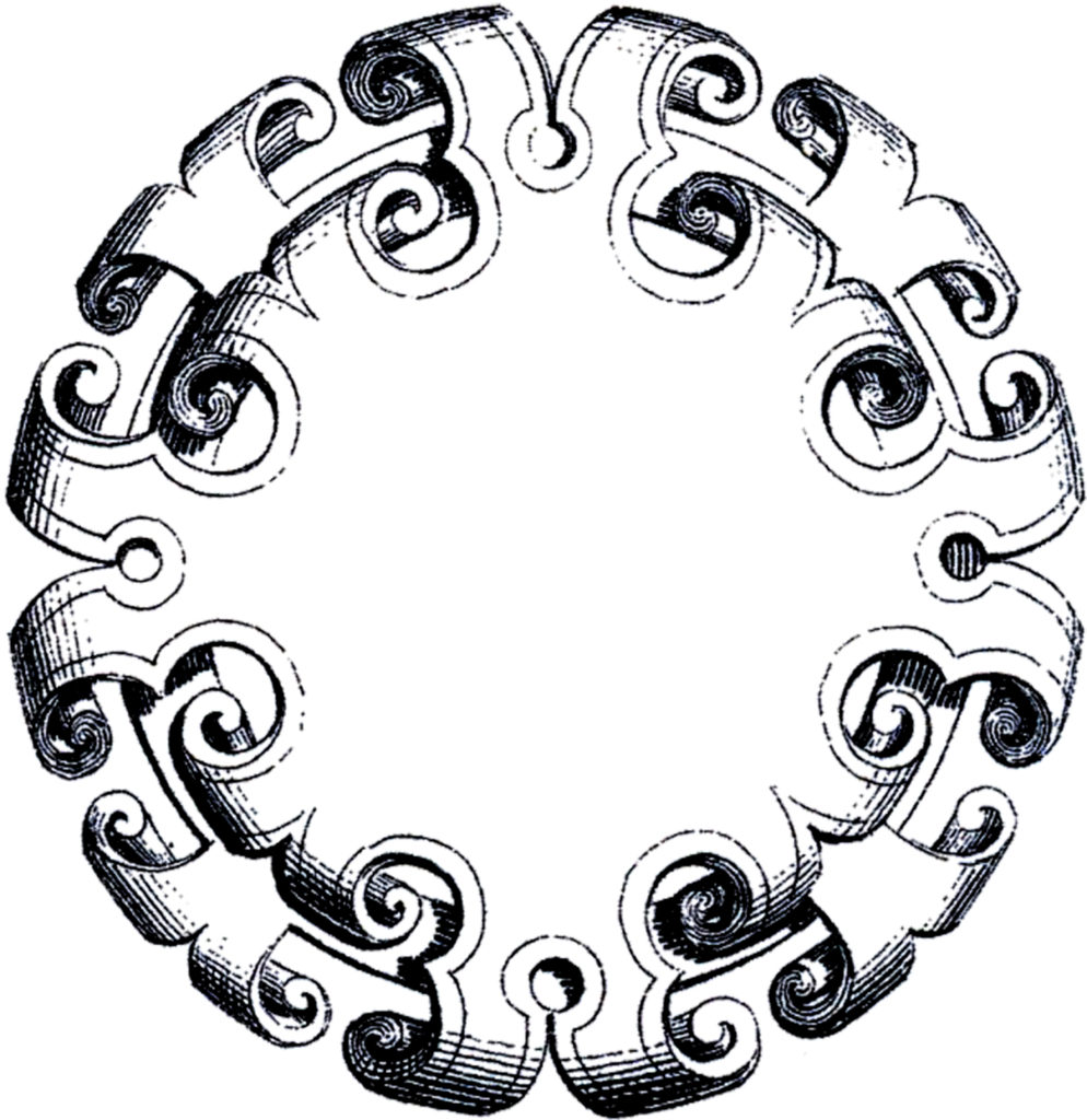 round baroque ornament frame image