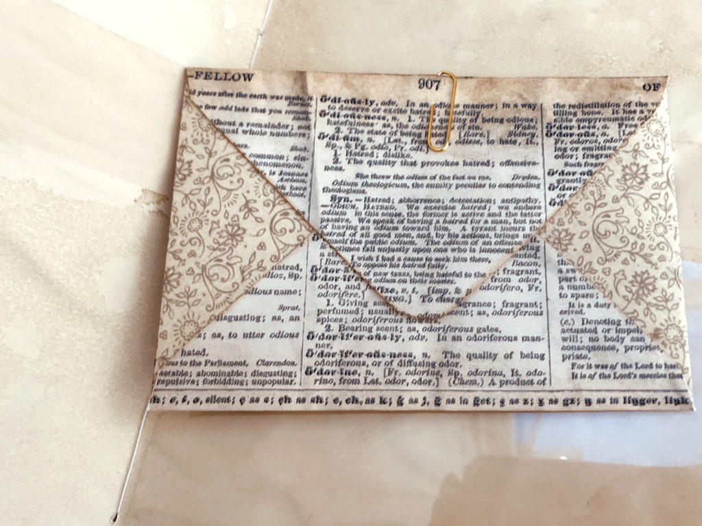 shakespeare journal envelope flap back