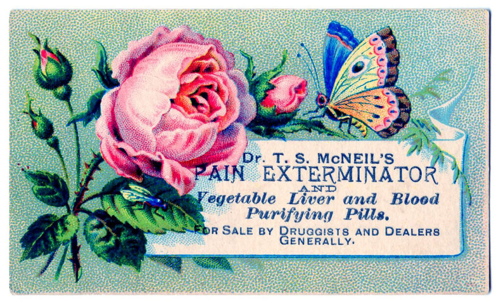 vintage advertising typography calling card