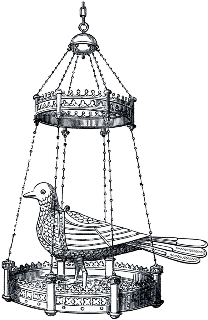 Gothic dove fixture clipart