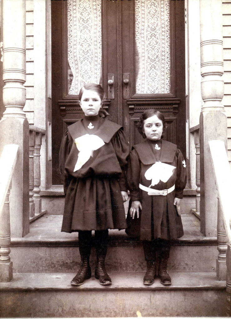 spooky sisters standing steps image