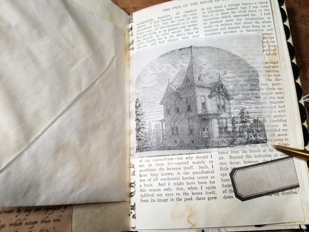 Haunted House Image Junk Journal Layout