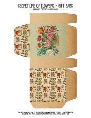 flowers collage bag