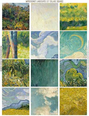 Impressionist landscapes collage
