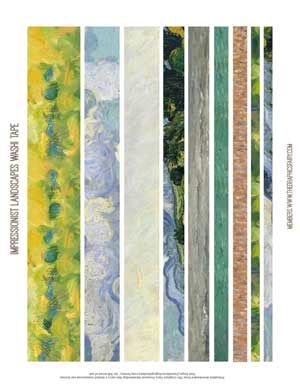 Impressionist landscapes collage tape