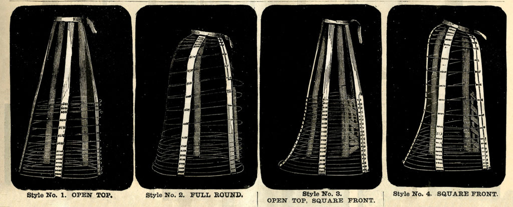 vintage wire hoop cage skirt illustration