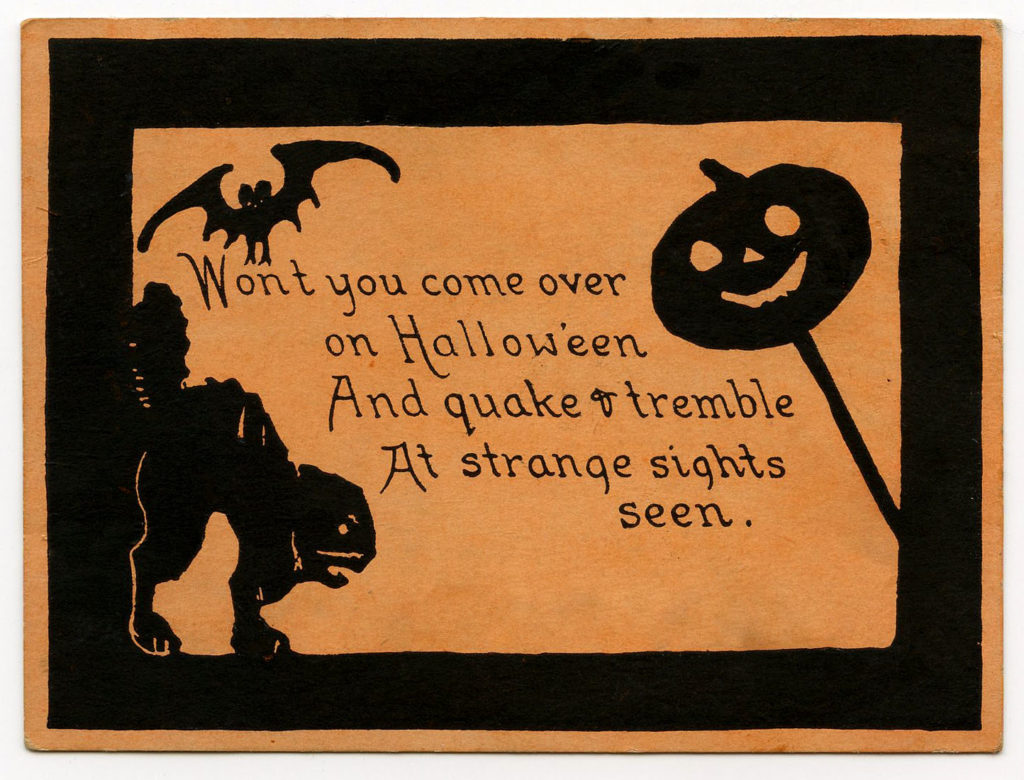 halloween silhouette card clipart