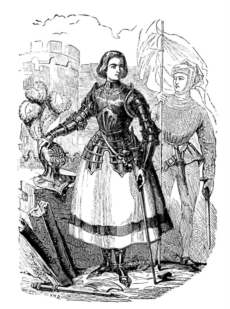 Joan of Arc vintage engraving image