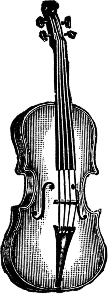 vintage violin clipart