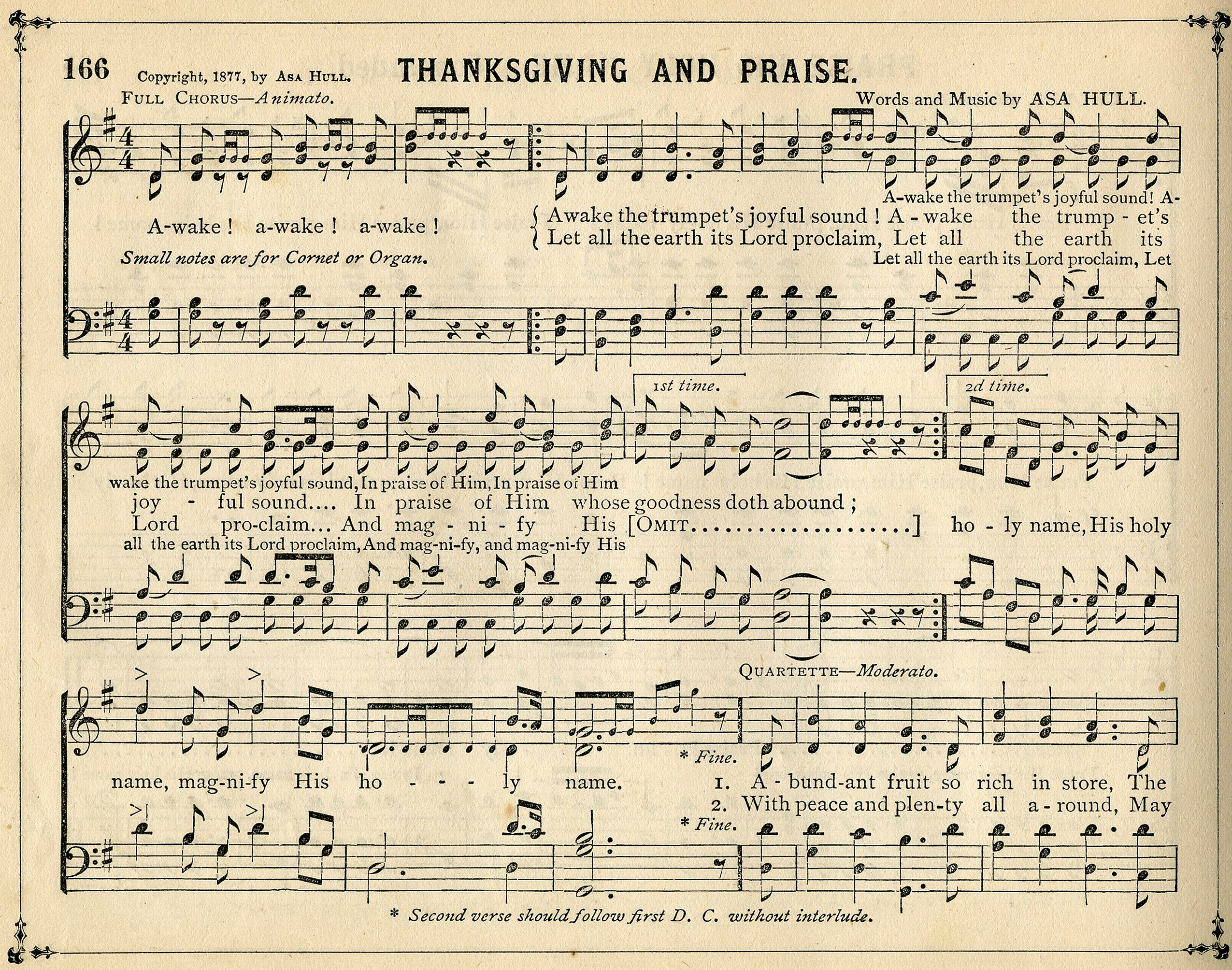 Thanksgiving Sheet Music Clipart