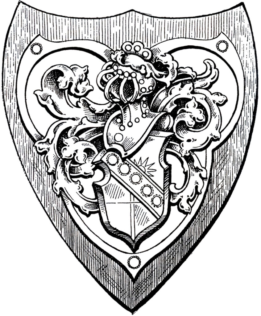 vintage armor shield illustration