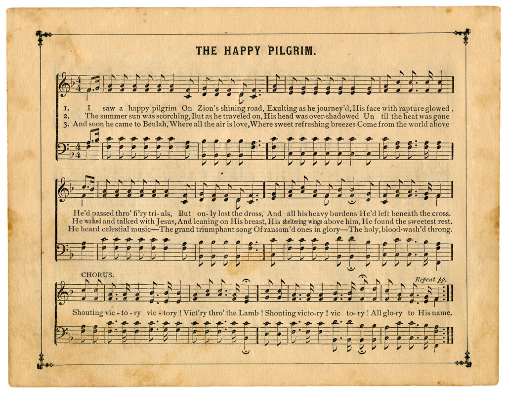 the happy pilgrim sheet music image