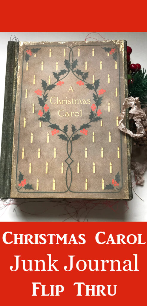 a Christmas carol junk journal