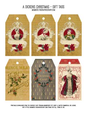 Christmas Collage tags