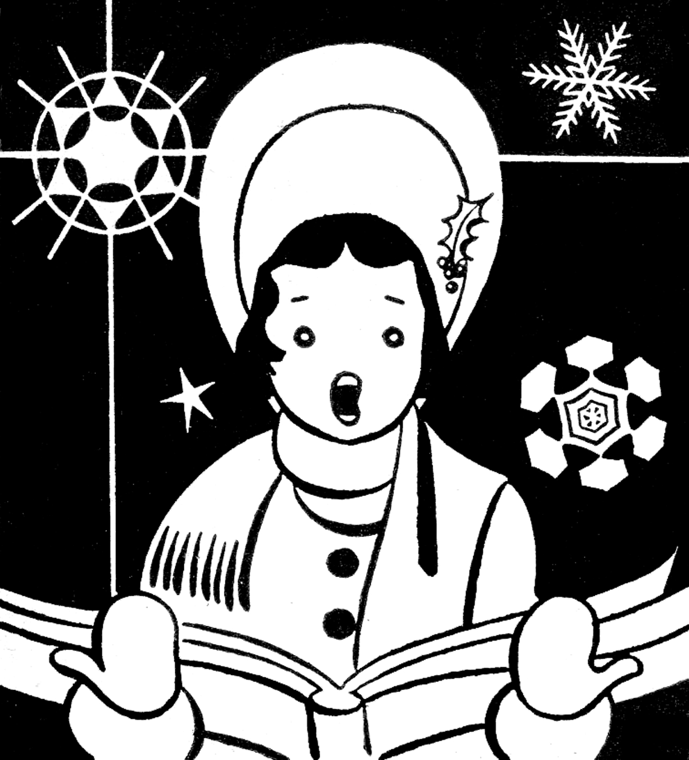 Carolers Clipart Black And White