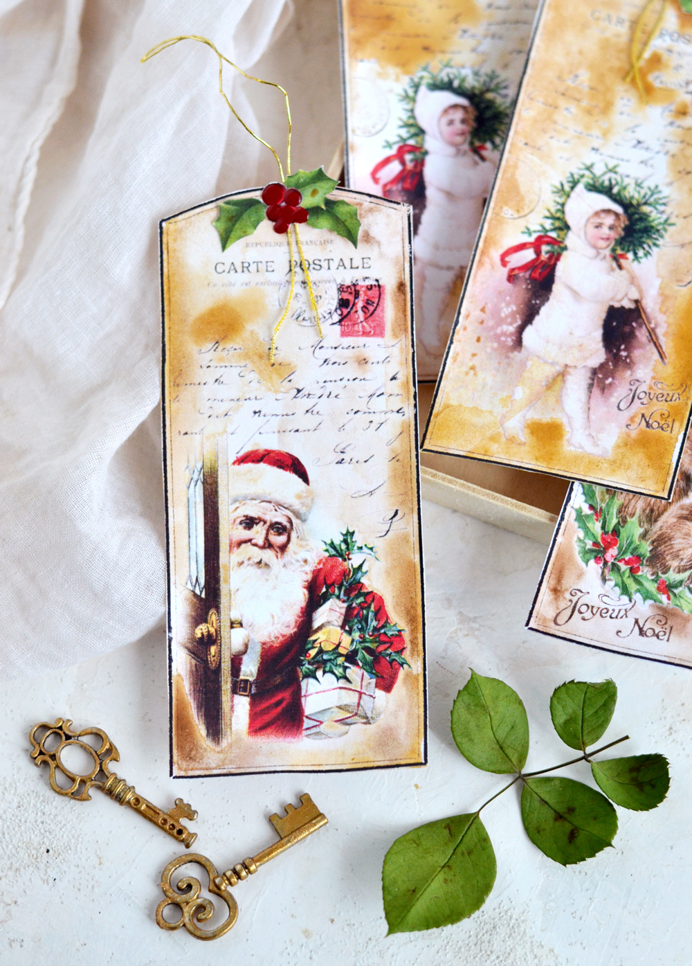 DIY Vintage Watercolor Christmas Tags! - The Graphics Fairy