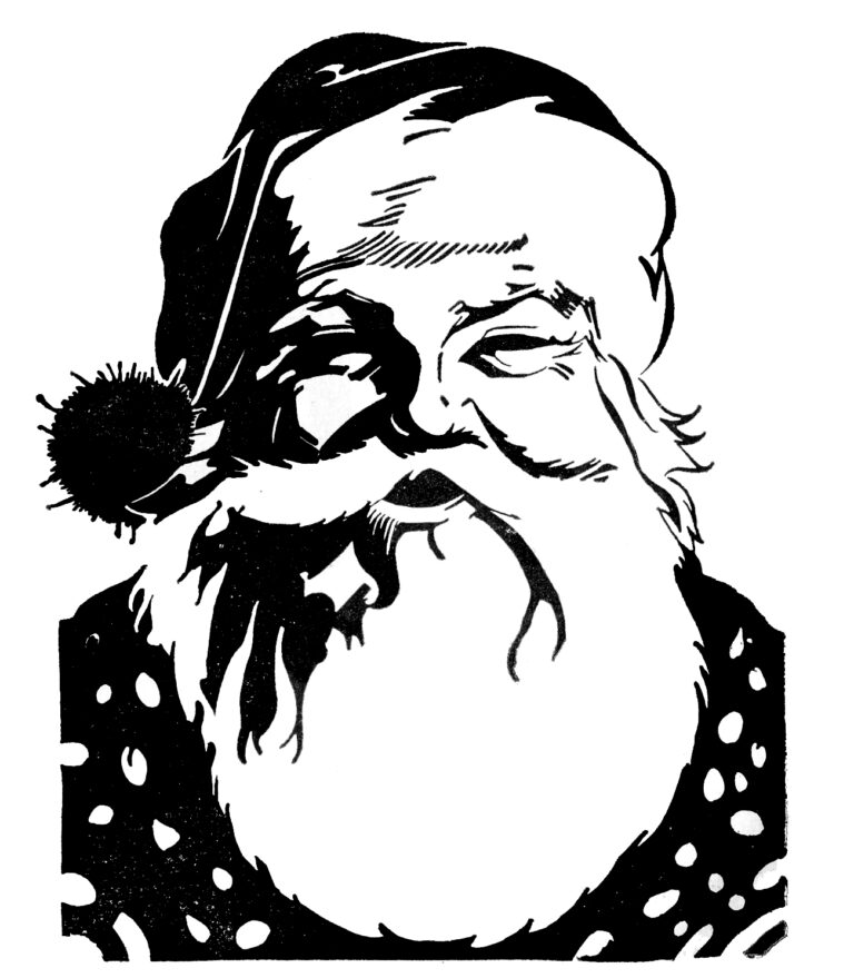 15 Cute Santa Retro Clipart! - The Graphics Fairy