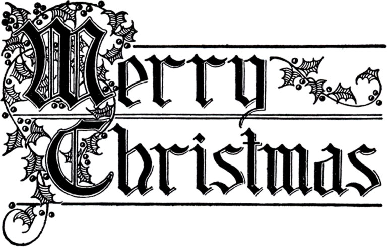 15 Retro Black and White Christmas Clipart! - The Graphics Fairy