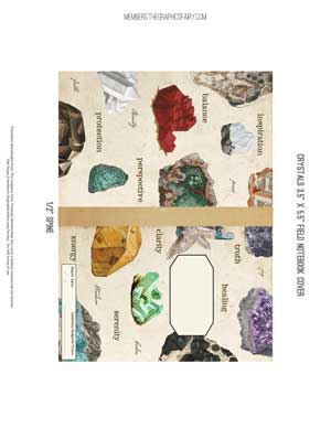 Crystals and stones collage Notebook