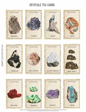 Crystals and stones collage stamps
