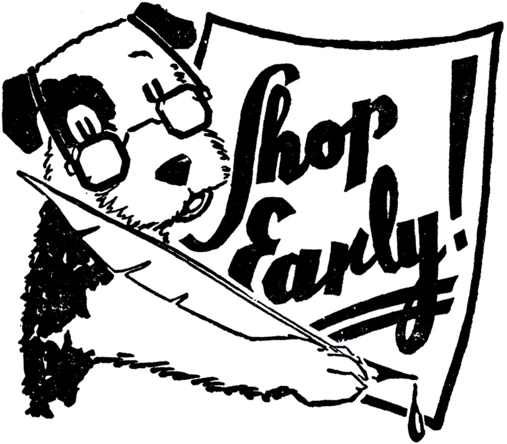 retro vintage shop early sign dog image