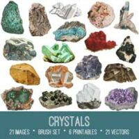 vintage crystals ephemera bundle