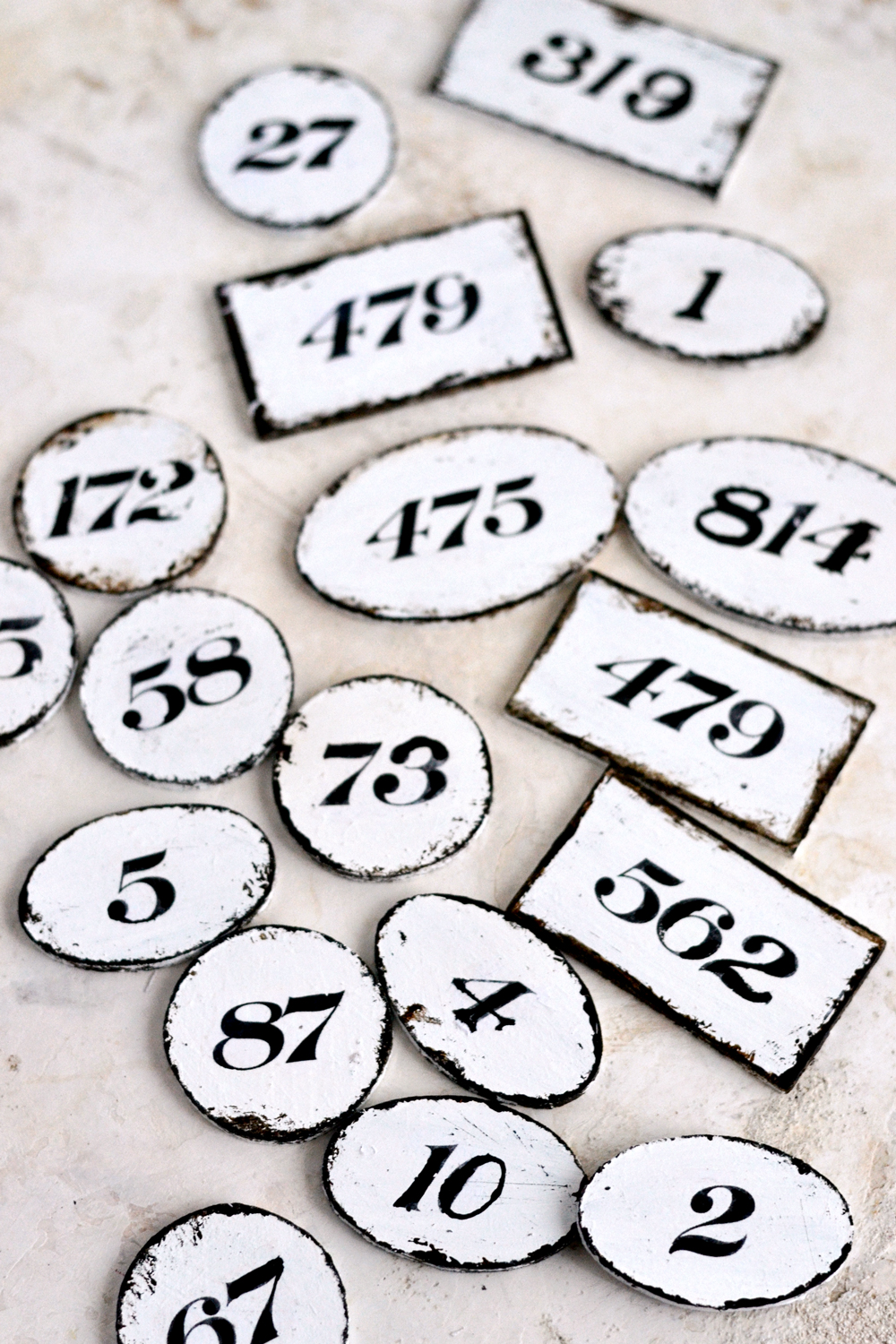 number tags before coating