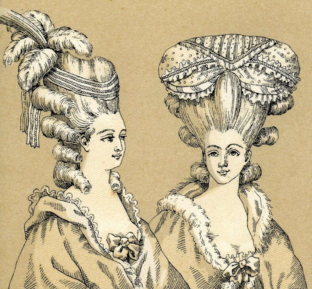 french lady elaborate hair style image