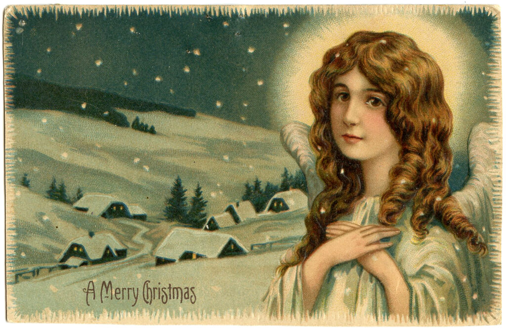 Angel Snowy Scene