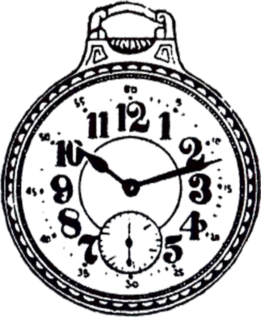 public domain pocket watch illustration
