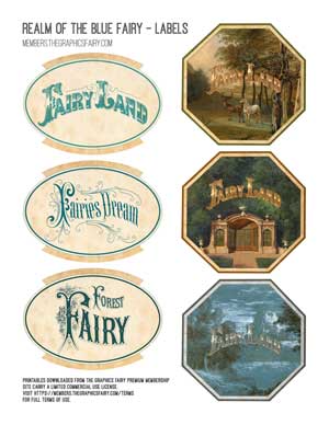 Fairy Collage labels