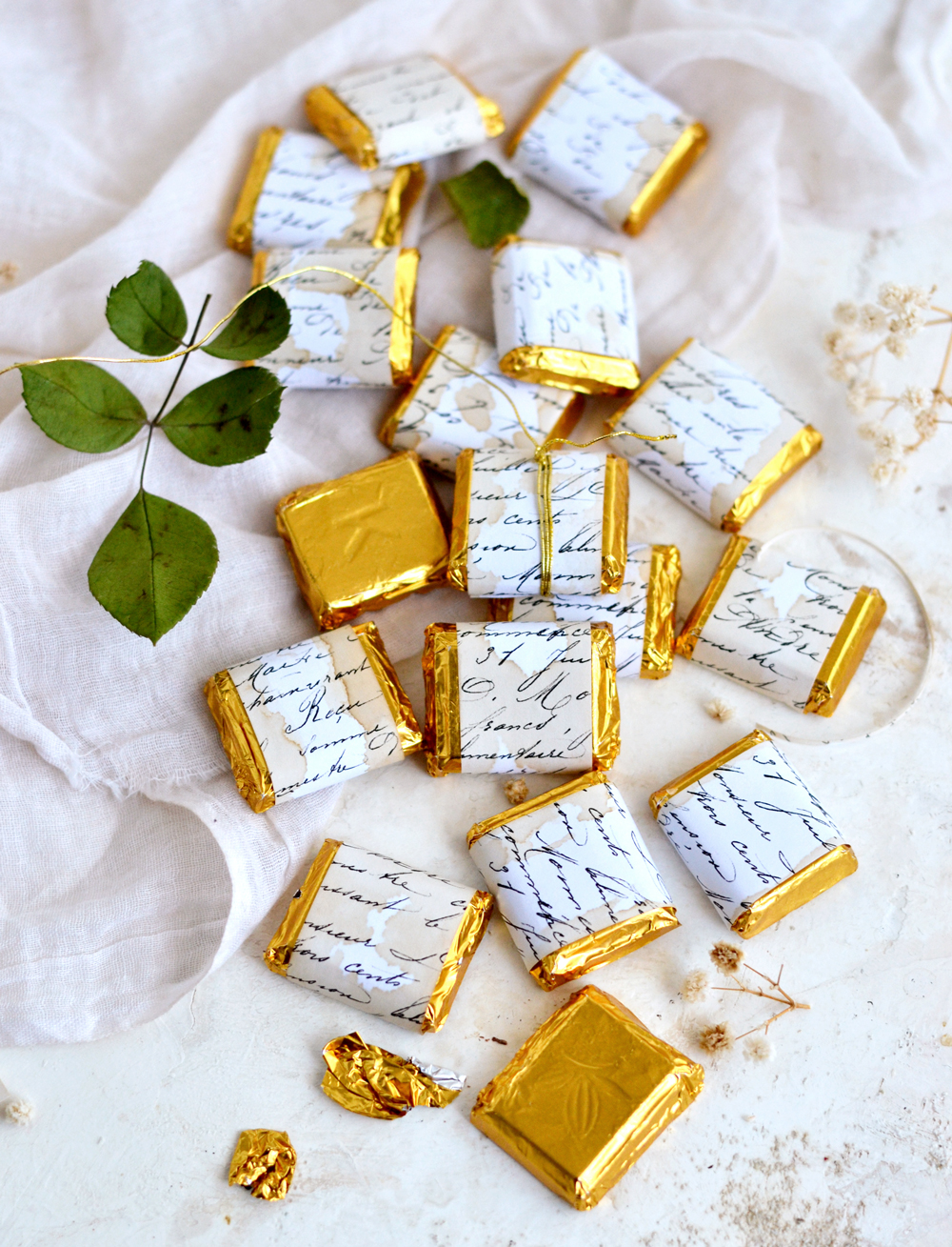 Gold Foil Paper Backed Sheets for Chocolate Bars - Candy Wrapper Store