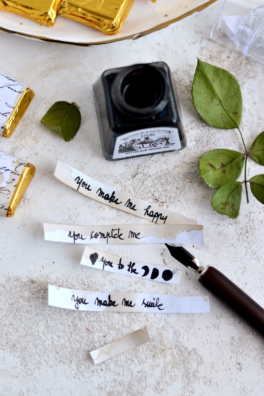 DIY Script Chocolate Wrappers