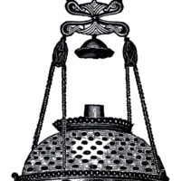 antique hobnail pendant light image