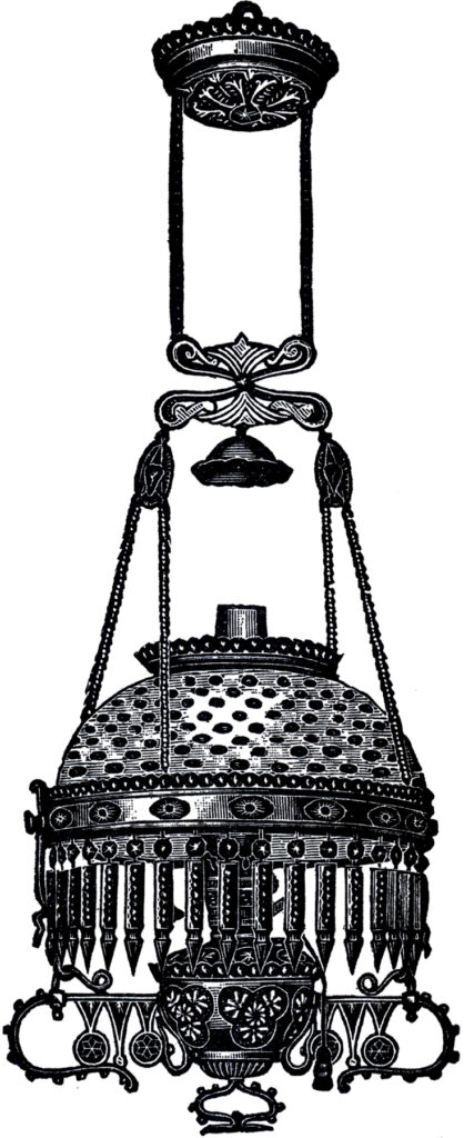 antique hobnail pendant light image