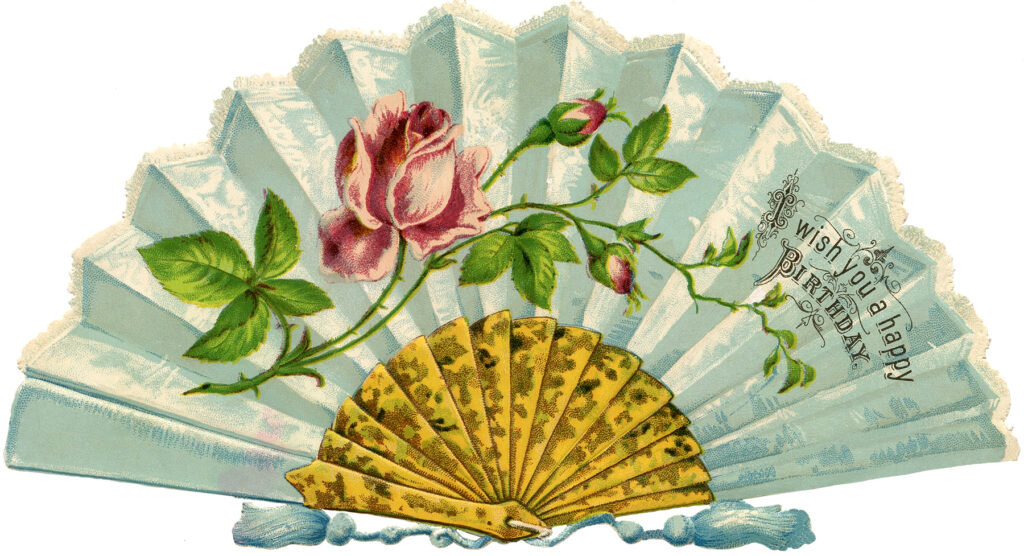 Victorian green fan rose image