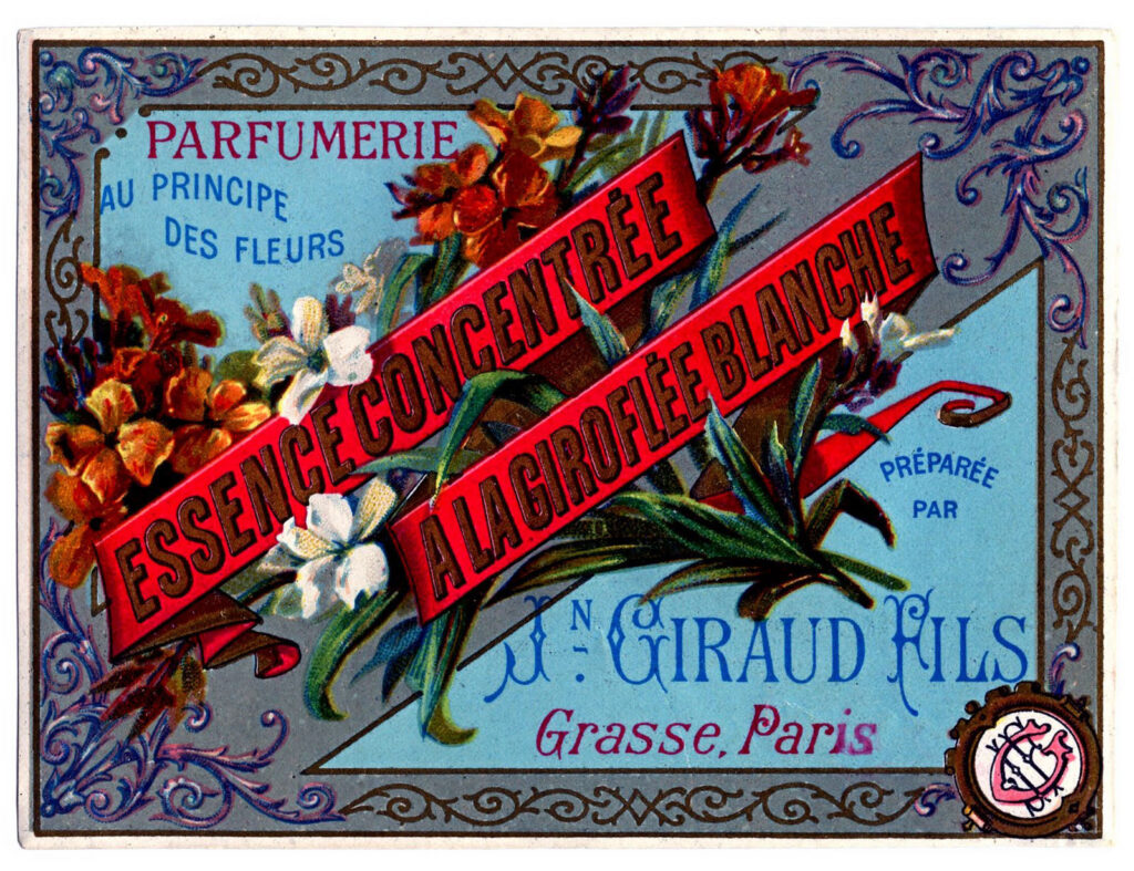 French Blue Perfume Label