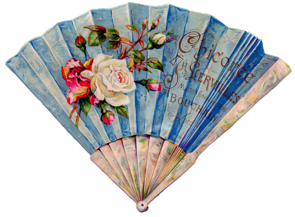 French Blue Fan Clipart