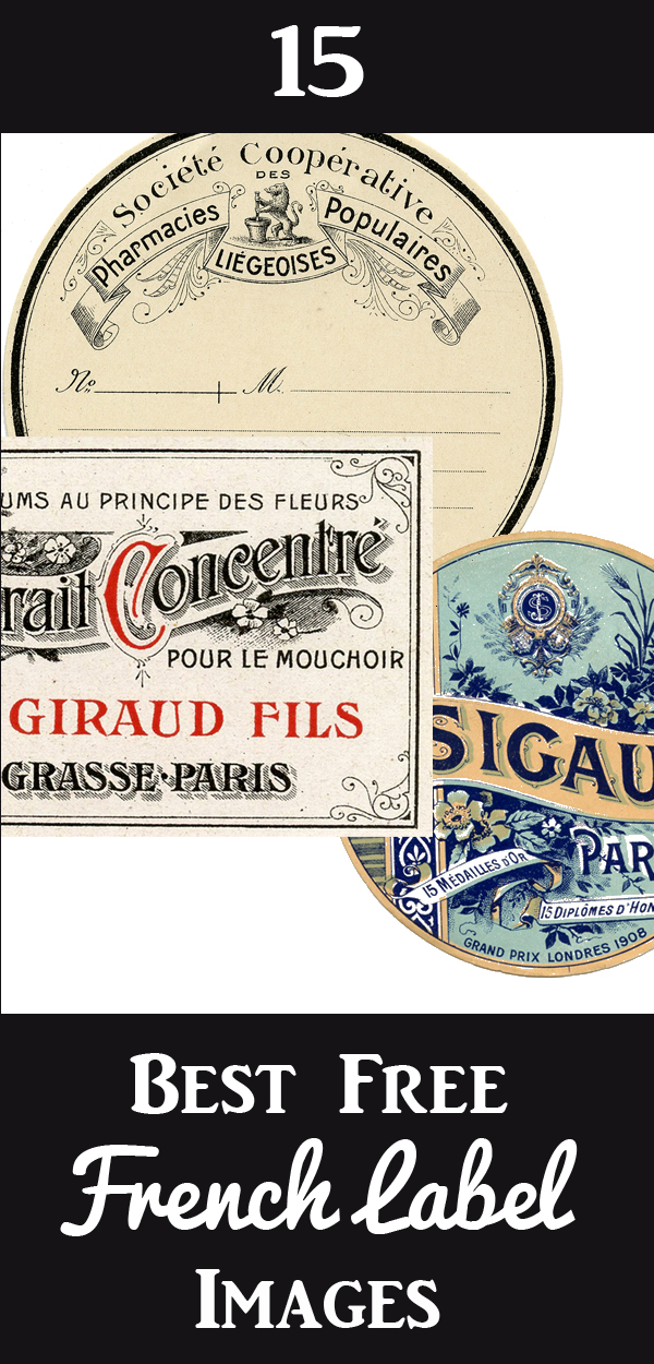 25 Best French Label Images - Graphics Fairy Ephemera - The Graphics Fairy