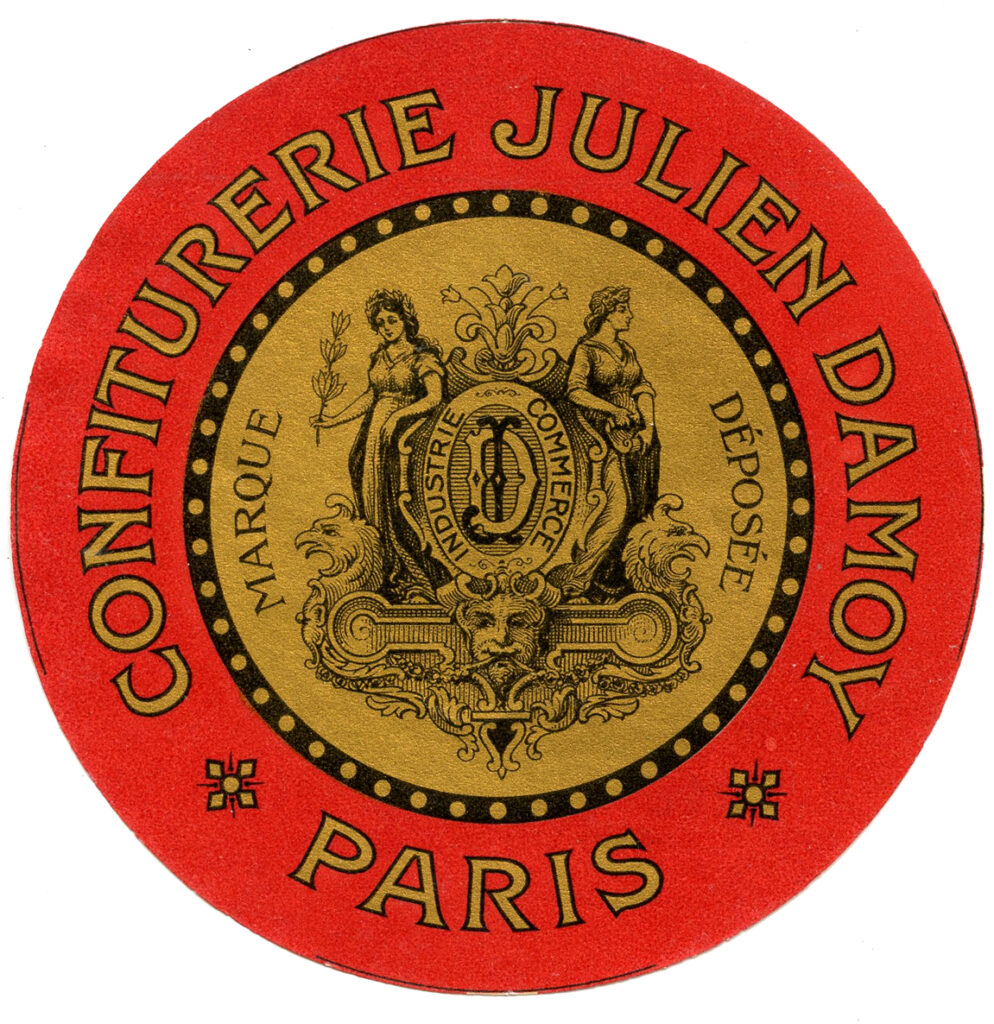 French round label confiturerie image