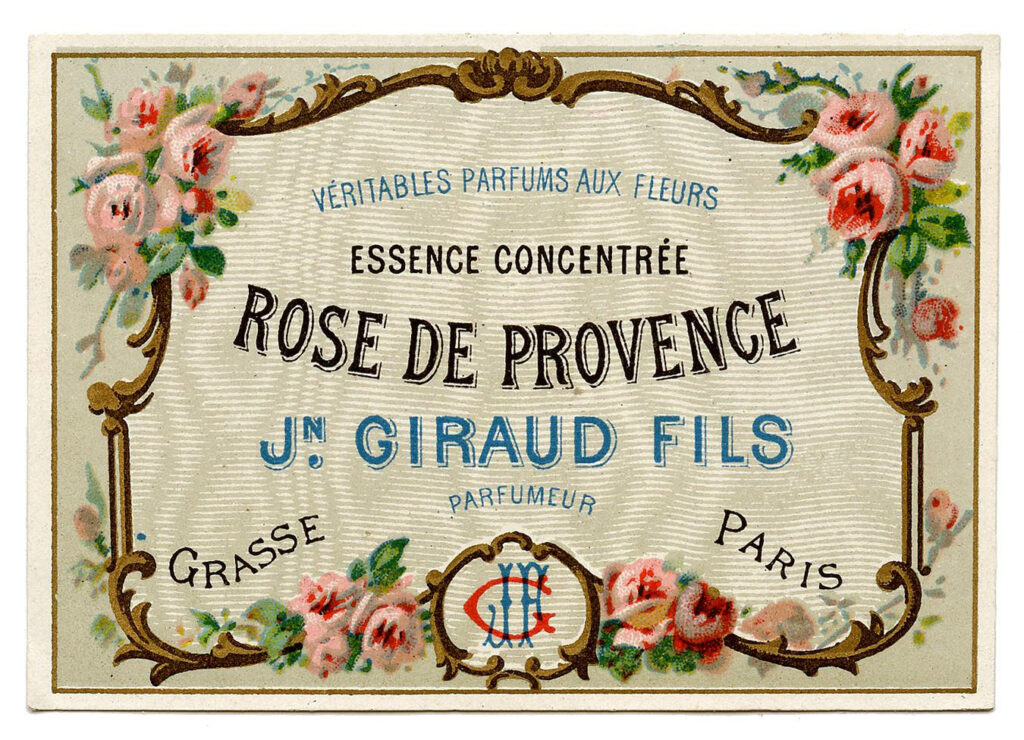 Rose De Provence Perfume Label