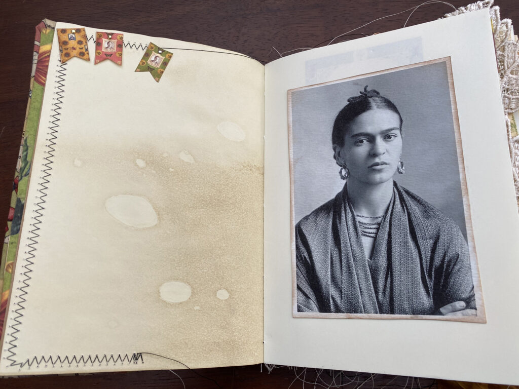 Frida photograph junk journal page