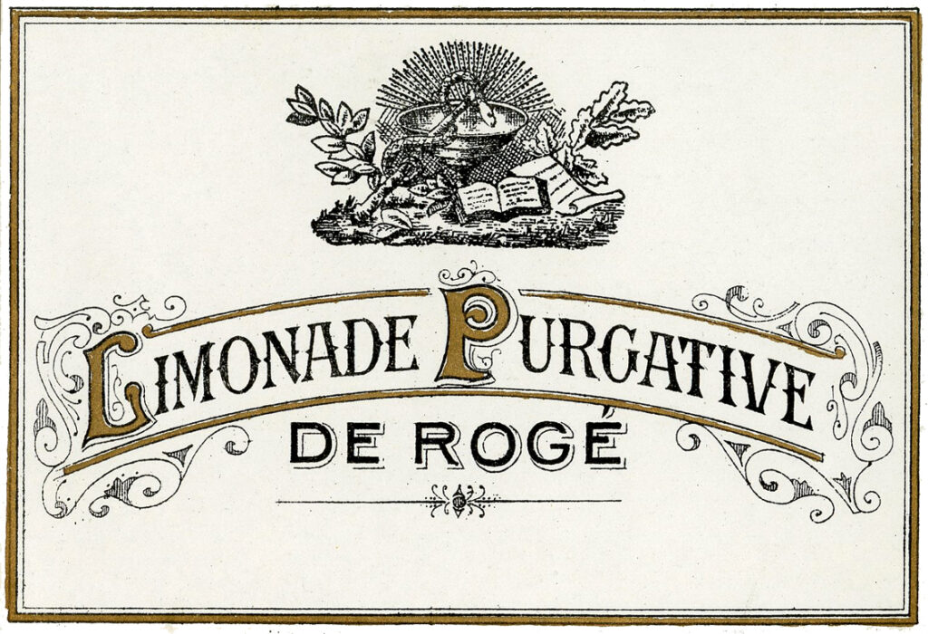 french vintage typography label image