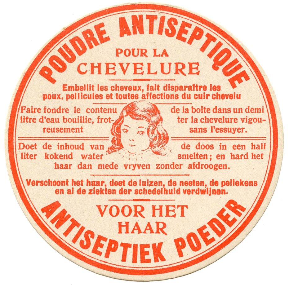 round French label antiseptique image