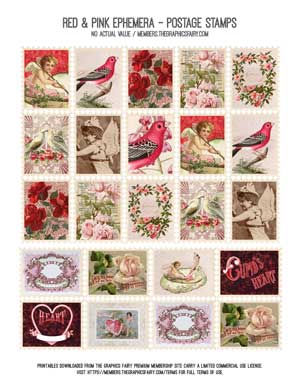 Valentine Collage stamps