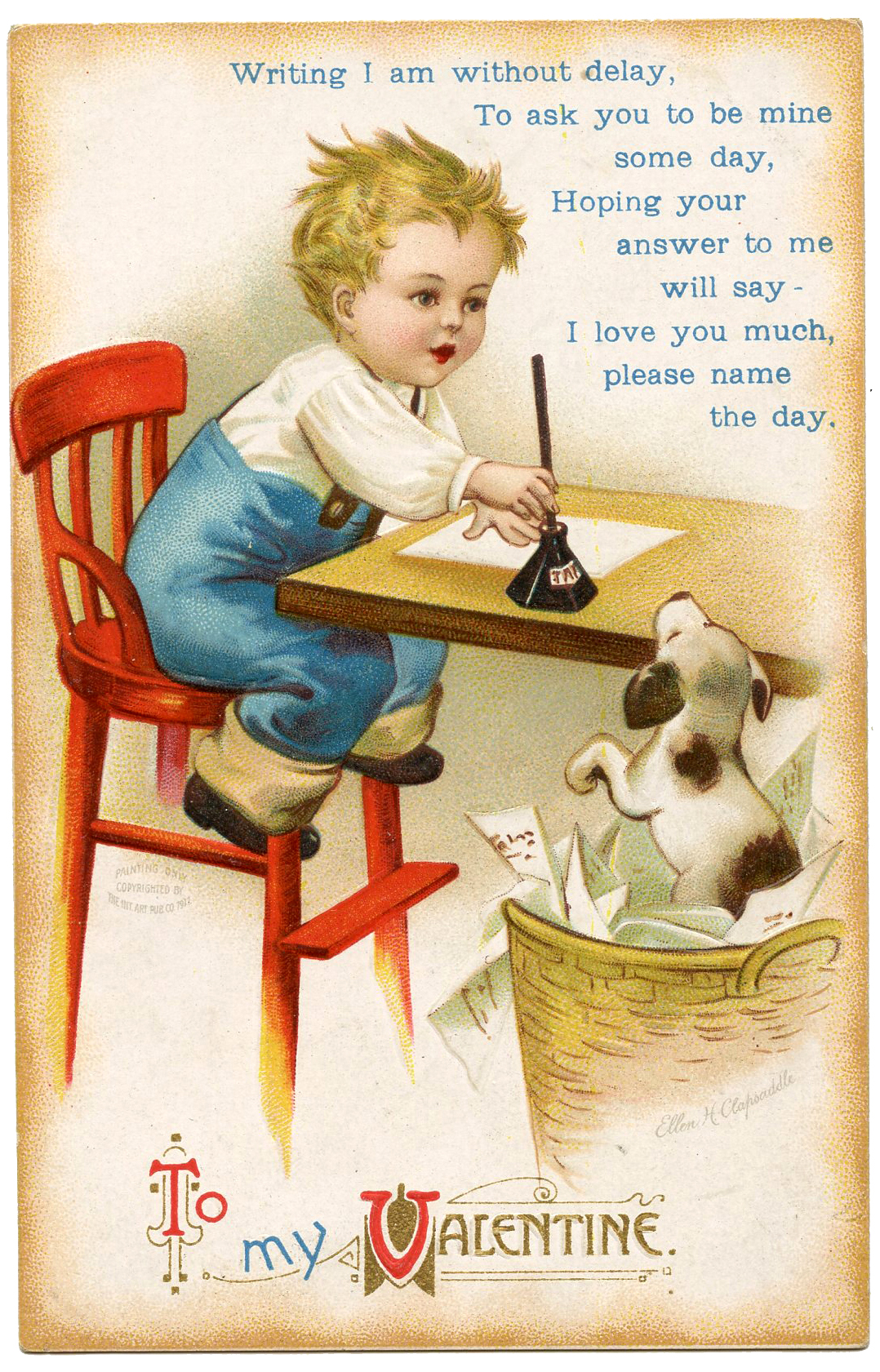 23 Printable Vintage Children's VALENTINE'S DAY Cards Digital