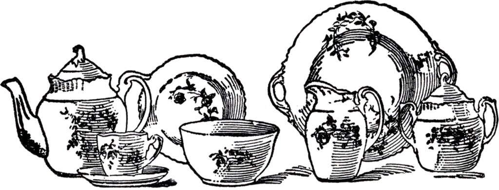 vintage china tea set image