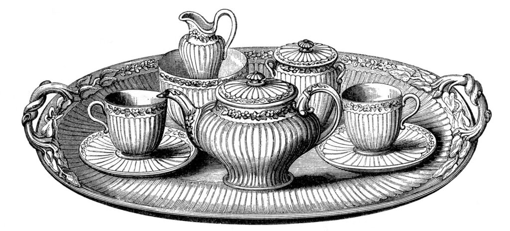 Vintage Tea Service illustration